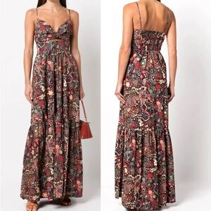 A.L.C. Laura Sangira Multi Print Tiered cut-out maxi dress-never worn.New.Size 2